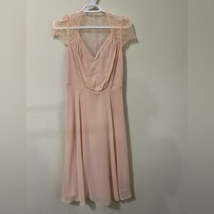 NWT Asos Peach Lace Shoulder Midi Dress